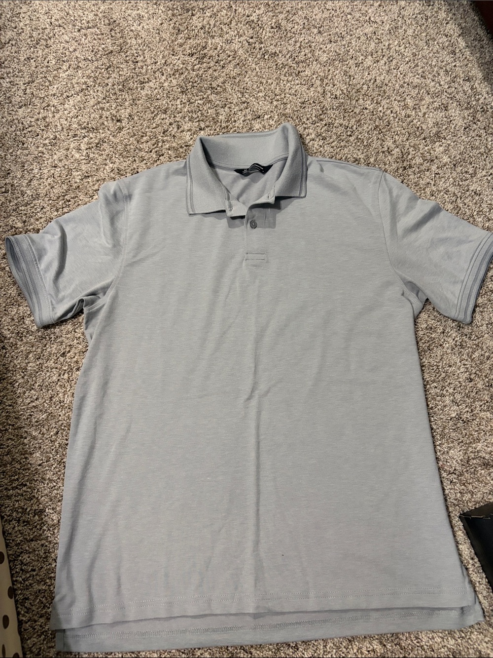 Classic Light Gray Men's Polo Shirt with Soft Knit